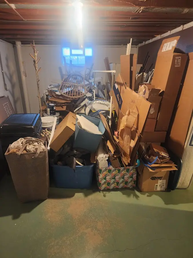 Roll-off dumpster container at job site for Yard Waste Dumpster Rental in Shenango